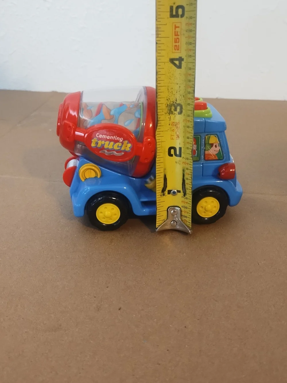 Happy professional Cartoon Car Kid Engineers City Crew Friction powered cement